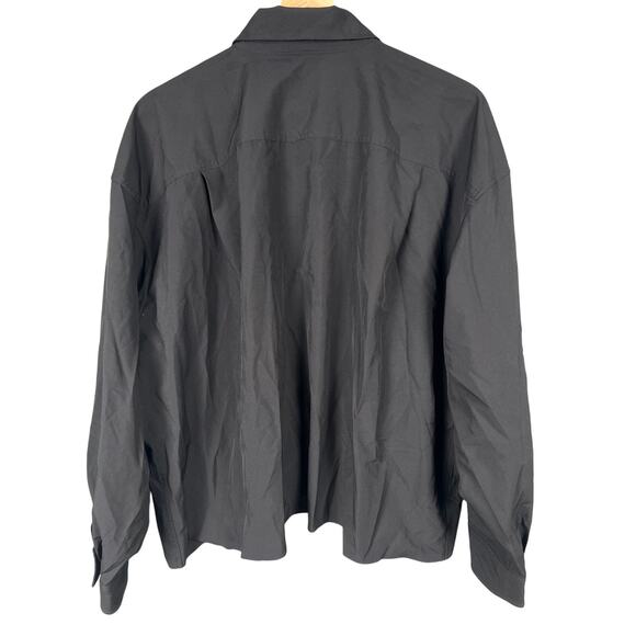 Athleta XL Button Down Black Long Sleeve Oversized Women's - Picture 2 of 6